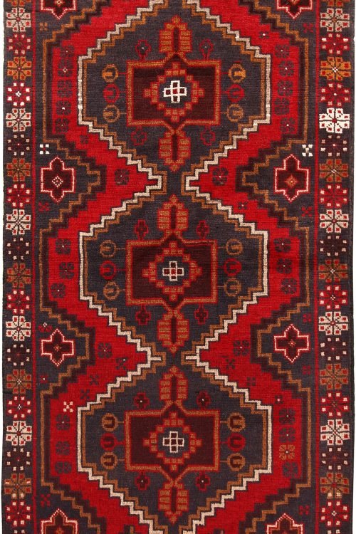 Firebrick Baluchi 3' 7 x 6' 7-SKU 62438