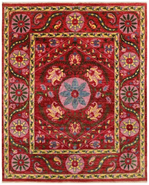 Dark Red Oushak 8' 0 x 10'  - SKU 10008