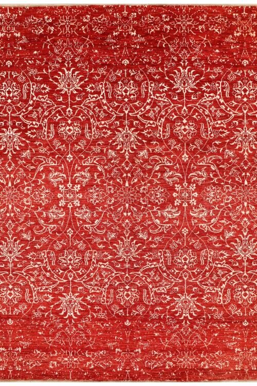 Red Ikat 8' 0 x 10'  - SKU 10010