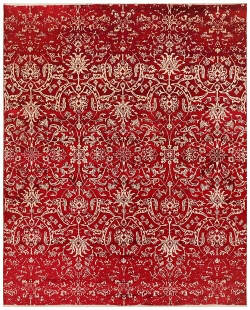 Red Ikat 8' 0 x 10'  - SKU 10015