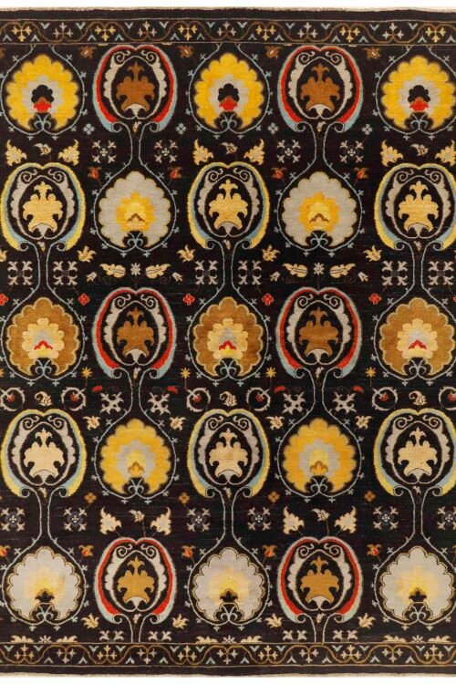 Black Oushak 8' 0 x 10'  - SKU 10034