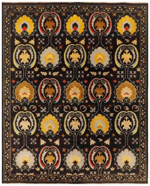 Black Oushak 8' 0 x 10'  - SKU 10034