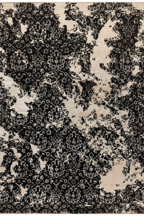 Black Abstract  9' 0 x 12'  - SKU 10043