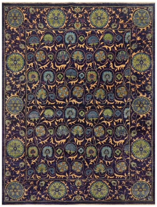 Dark Blue Zeigler  9' 0 x 12'  - SKU 10044