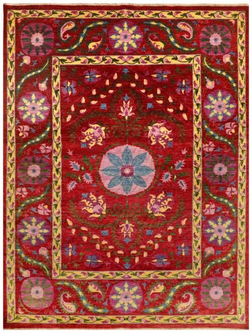 Dark Red Oushak  9' 0 x 12'  - SKU 10059