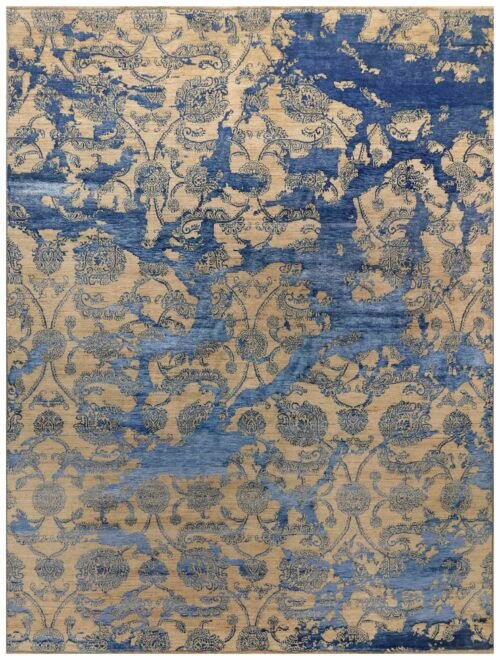 Steel Blue Abstract  9' 0 x 12'  - SKU 10063