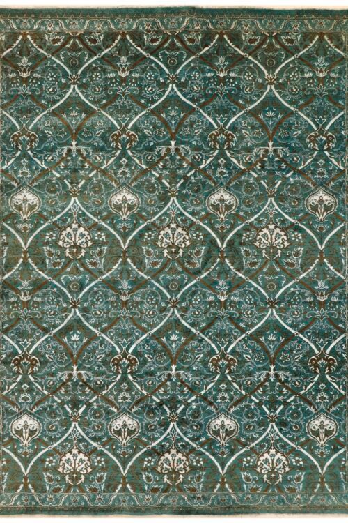 Darkcyan Zeigler  9' 0 x 12'  - SKU 10076